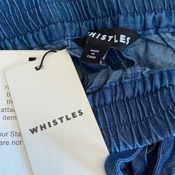 Whistles Lucy Chambray Barrel Leg Pants New with tags Size 14 - Picture 11 of 11